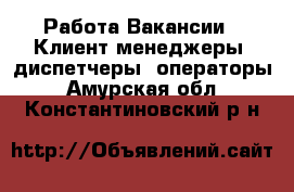 Работа Вакансии - Клиент-менеджеры, диспетчеры, операторы. Амурская обл.,Константиновский р-н